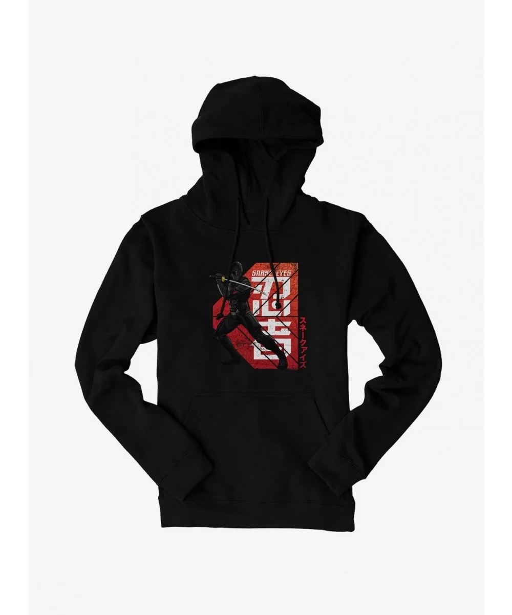 Low Price G.I. Joe Snake Eyes Key Art Stance Hoodie $15.45 Hoodies