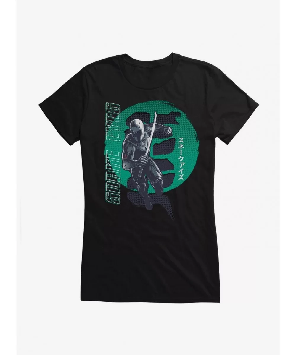 Limited-time Offer G.I. Joe Snake Eyes Green Arashikage Girls T-Shirt $9.16 T-Shirts