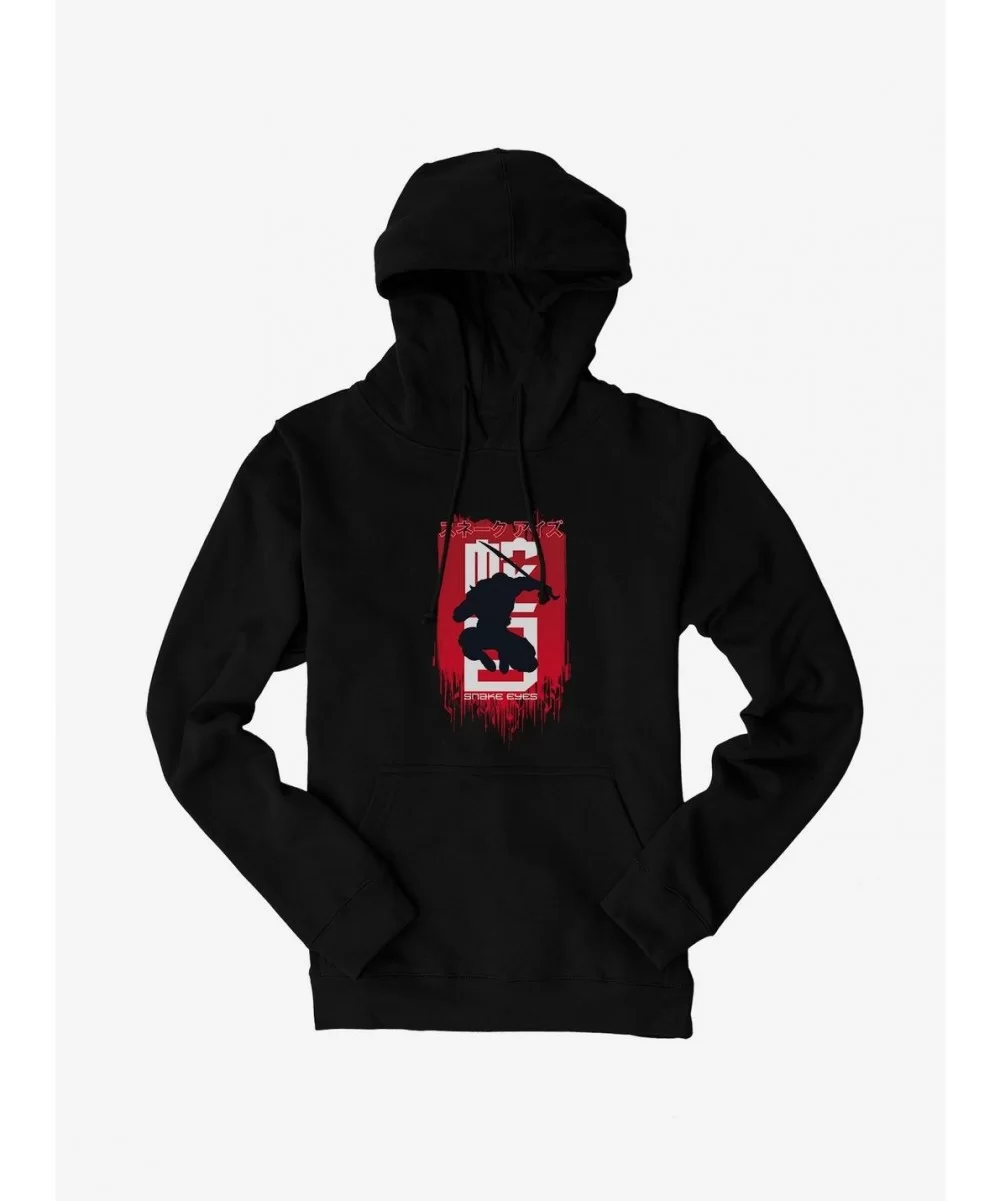 Exclusive G.I. Joe Snake Eyes Jump Silhouette Hoodie $17.24 Hoodies