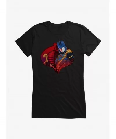 Seasonal Sale G.I. Joe Cobra Icon Cobra Commander Girls T-Shirt $6.37 T-Shirts