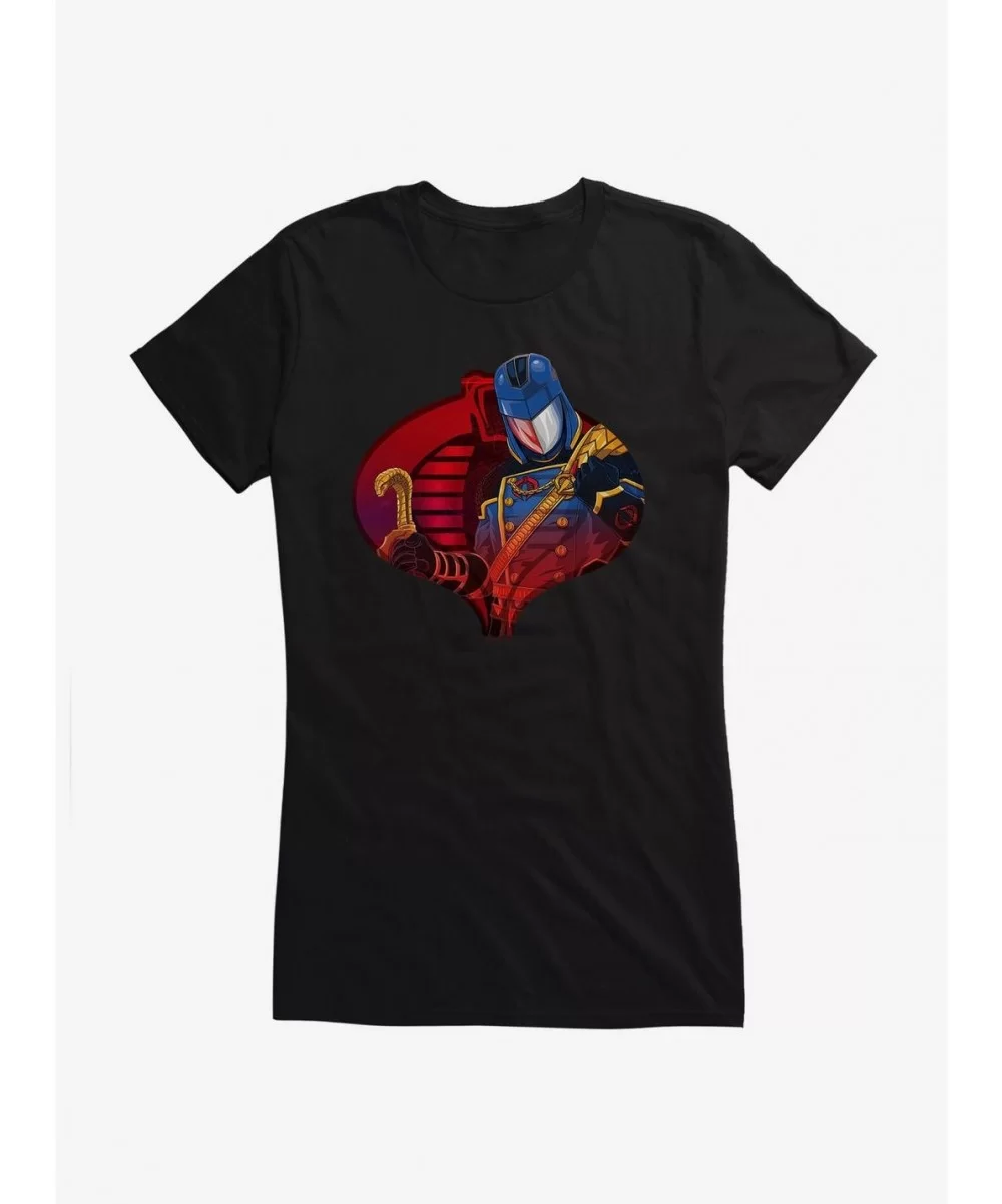 Seasonal Sale G.I. Joe Cobra Icon Cobra Commander Girls T-Shirt $6.37 T-Shirts