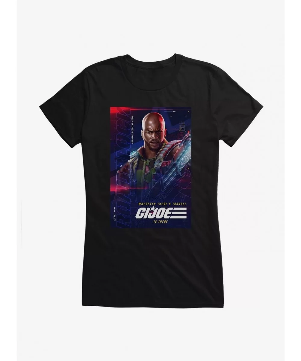 Clearance G.I. Joe Roadblock Info Card Girls T-Shirt $7.77 T-Shirts