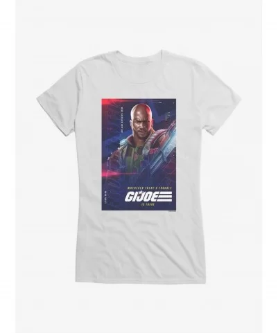 Clearance G.I. Joe Roadblock Info Card Girls T-Shirt $7.77 T-Shirts