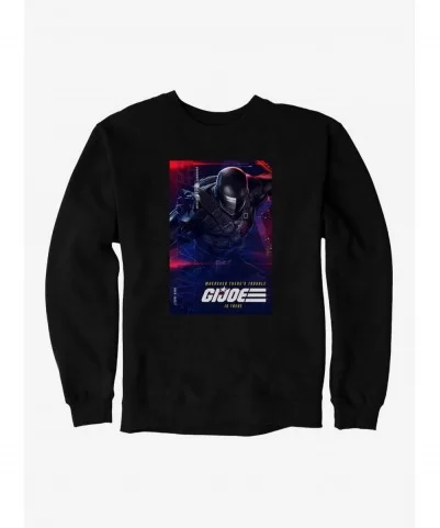 Discount G.I. Joe Snake Eyes Info Card Sweatshirt $13.87 Sweatshirts