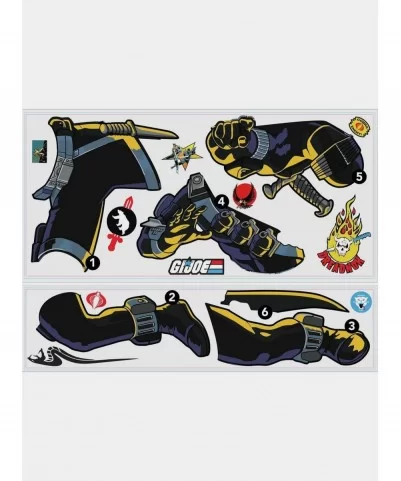 Seasonal Sale G.I. Joe Retro Snake Eyes Peel And Stick Giant Wall Decals $11.21 Decals