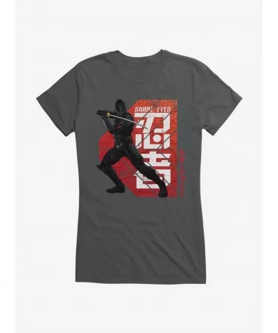 Festival Price G.I. Joe Snake Eyes Key Art Stance Girls T-Shirt $7.37 T-Shirts