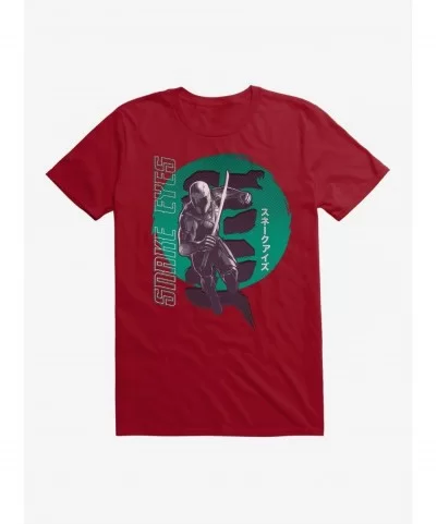 Cheap Sale G.I. Joe Snake Eyes Green Arashikage T-Shirt $8.41 T-Shirts