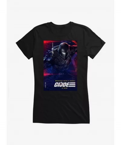 Trendy G.I. Joe Snake Eyes Info Card Girls T-Shirt $8.76 T-Shirts