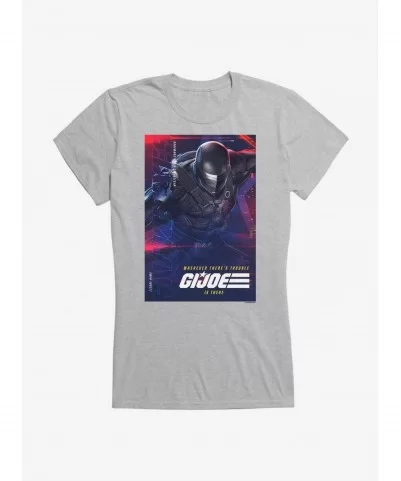 Trendy G.I. Joe Snake Eyes Info Card Girls T-Shirt $8.76 T-Shirts