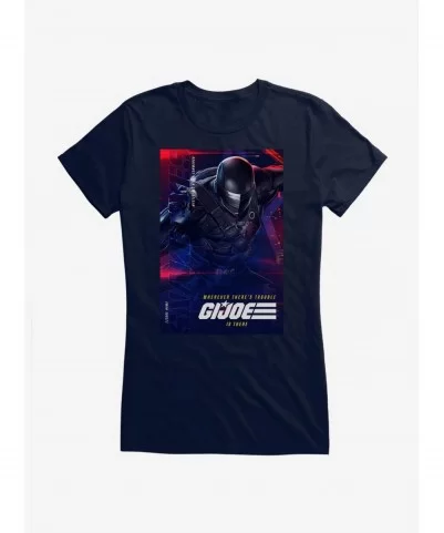 Trendy G.I. Joe Snake Eyes Info Card Girls T-Shirt $8.76 T-Shirts