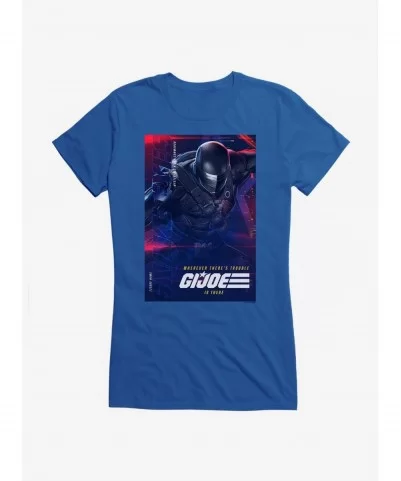 Trendy G.I. Joe Snake Eyes Info Card Girls T-Shirt $8.76 T-Shirts