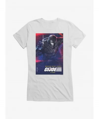 Trendy G.I. Joe Snake Eyes Info Card Girls T-Shirt $8.76 T-Shirts