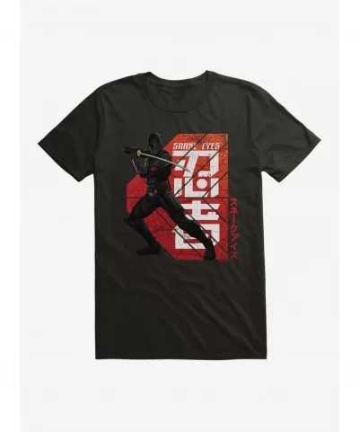 Exclusive G.I. Joe Snake Eyes Key Art Stance T-Shirt $8.22 T-Shirts