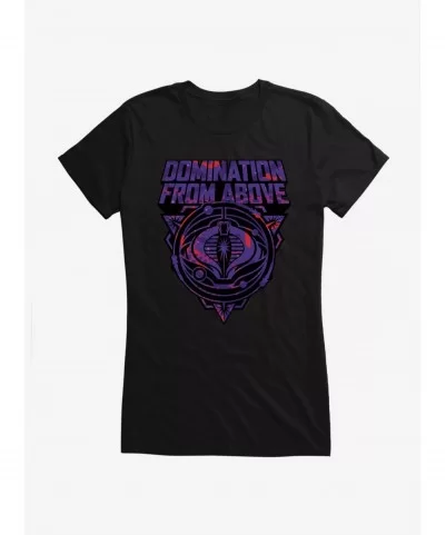 Limited-time Offer G.I. Joe Cobra Domination From Above Badge Girls T-Shirt $7.77 T-Shirts