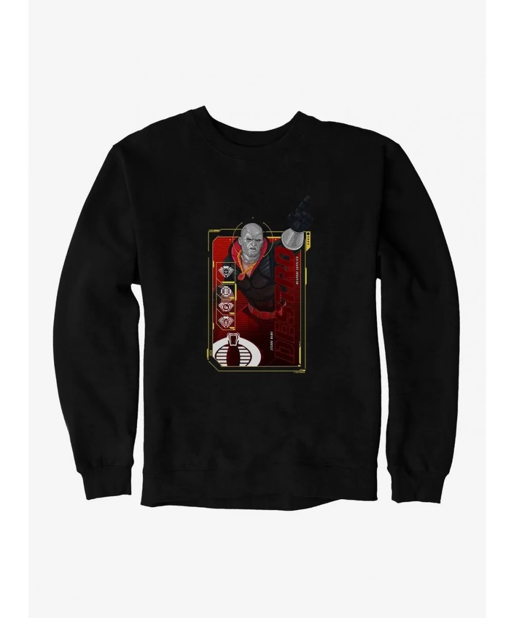 Hot Sale G.I. Joe Destro Scan Card Sweatshirt $13.87 Sweatshirts