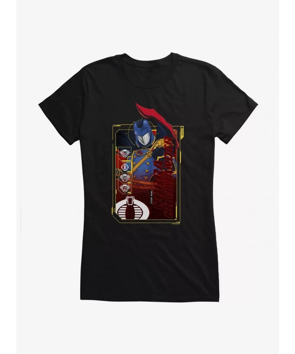 Festival Price G.I. Joe Cobra Commander Scan Card Girls T-Shirt $9.76 T-Shirts