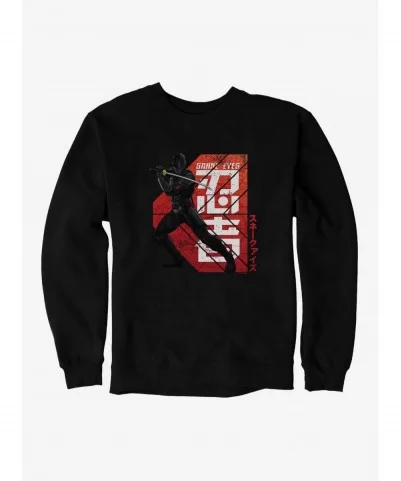 Trendy G.I. Joe Snake Eyes Key Art Stance Sweatshirt $10.92 Sweatshirts