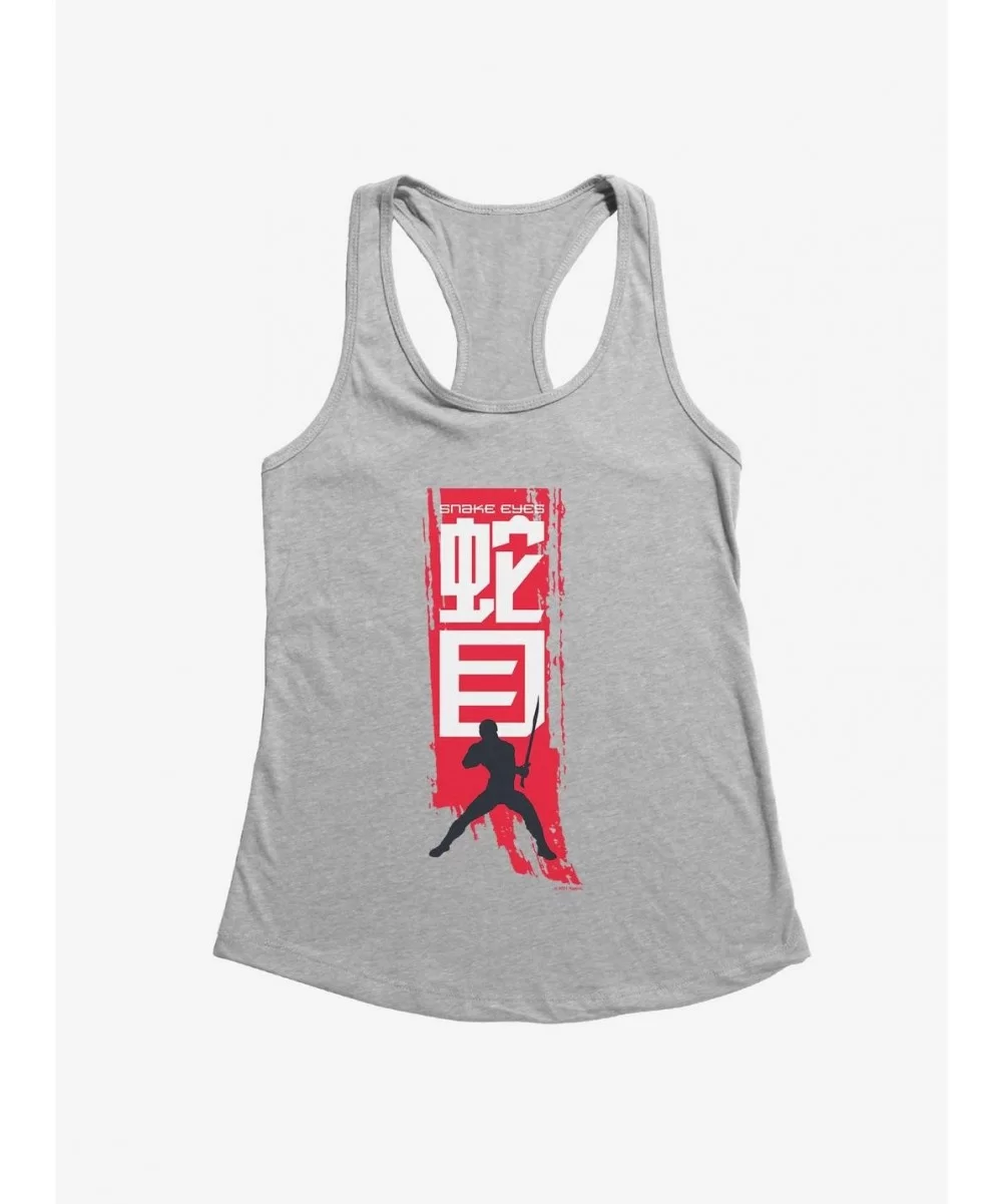 Limited-time Offer G.I. Joe Snake Eyes Stance Silhouette Banner Girls Tank $6.37 Tanks