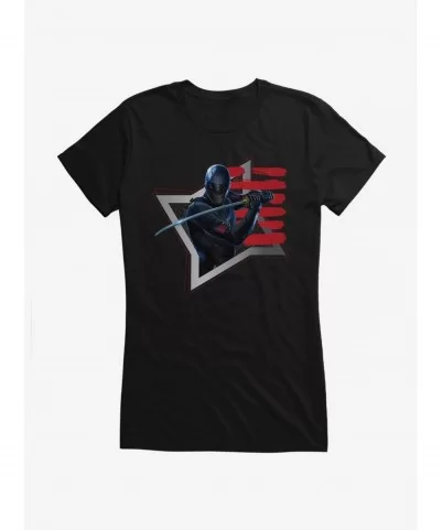 Discount G.I. Joe Snake Eyes Shuriken Girls T-Shirt $9.36 T-Shirts