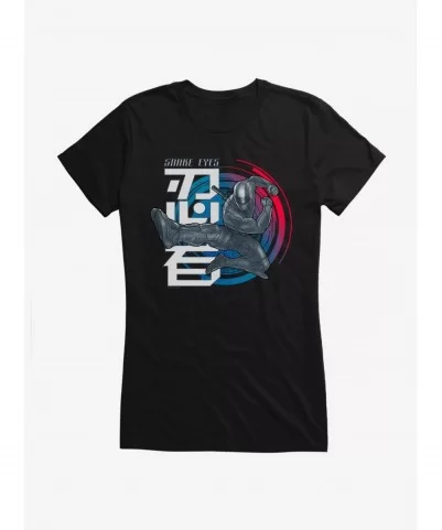 Bestselling G.I. Joe Snake Eyes Jump Kick Girls T-Shirt $9.36 T-Shirts