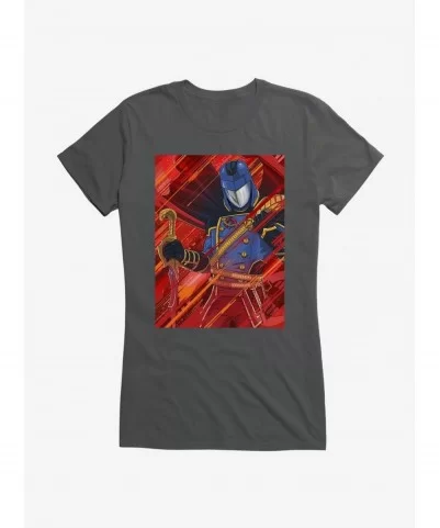 Discount Sale G.I. Joe Cobra Commander Portrait Girls T-Shirt $7.57 T-Shirts