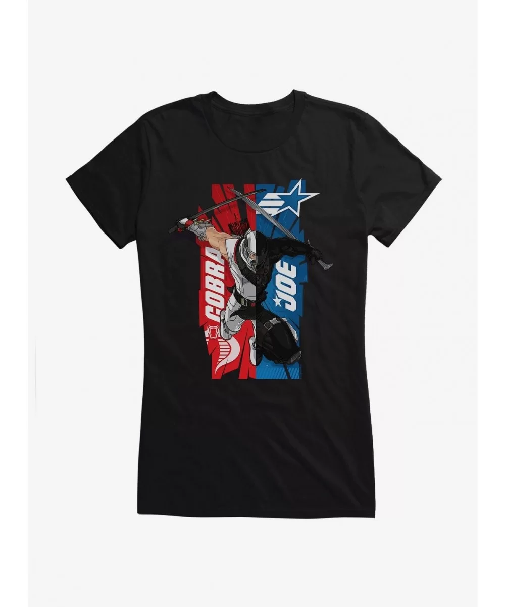 Premium G.I. Joe Half Storm Shadow Half Snake Eyes Girls T-Shirt $7.97 T-Shirts