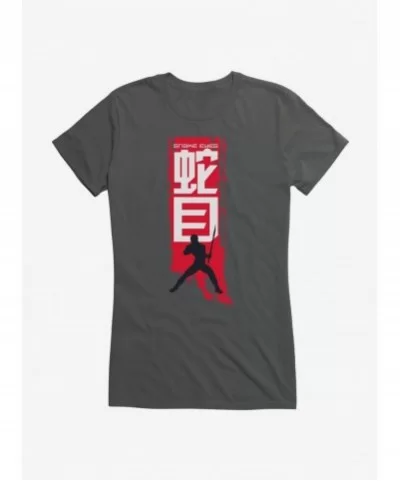 Flash Sale G.I. Joe Snake Eyes Stance Silhouette Banner Girls T-Shirt $7.77 T-Shirts