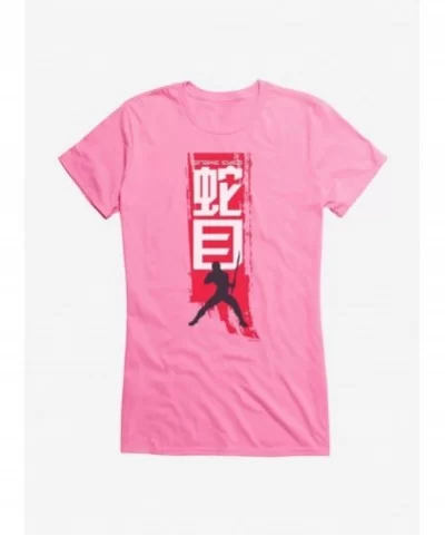 Flash Sale G.I. Joe Snake Eyes Stance Silhouette Banner Girls T-Shirt $7.77 T-Shirts