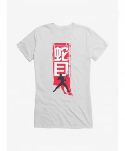 Flash Sale G.I. Joe Snake Eyes Stance Silhouette Banner Girls T-Shirt $7.77 T-Shirts