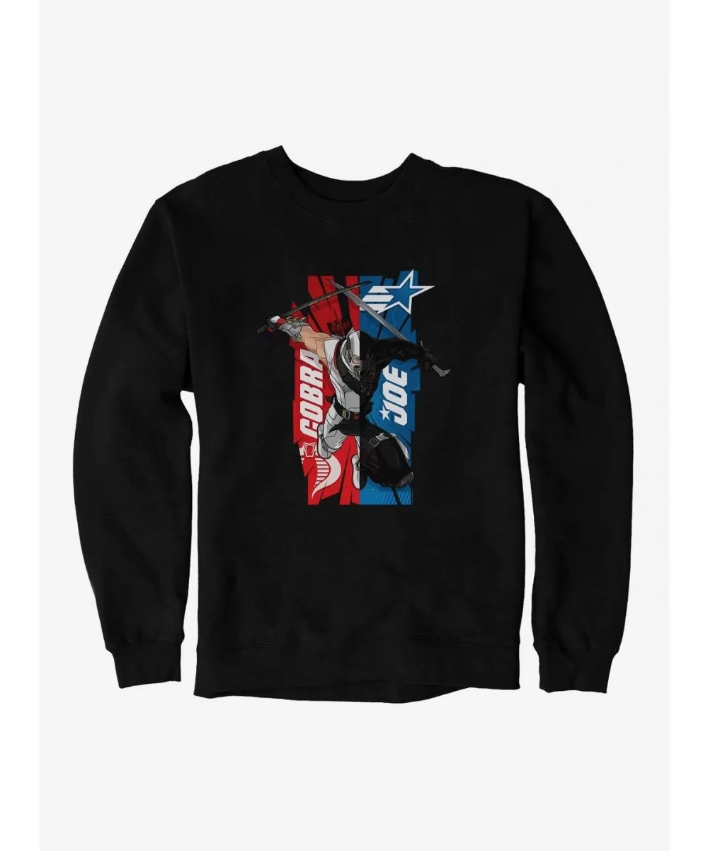 Cheap Sale G.I. Joe Half Storm Shadow Half Snake Eyes Sweatshirt $10.63 Sweatshirts