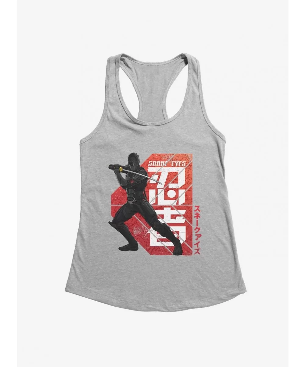 Low Price G.I. Joe Snake Eyes Key Art Stance Girls Tank $8.96 Tanks