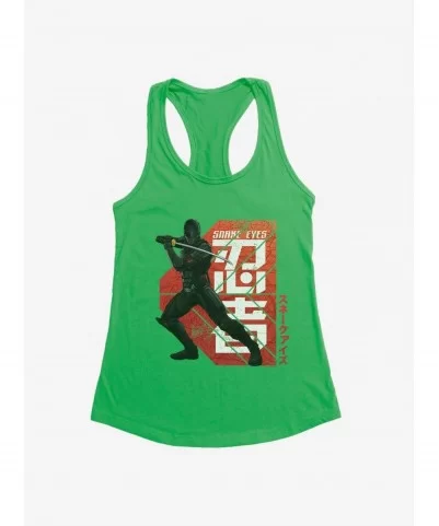 Low Price G.I. Joe Snake Eyes Key Art Stance Girls Tank $8.96 Tanks