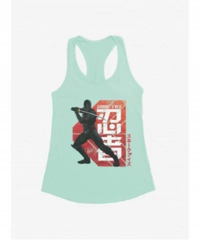 Low Price G.I. Joe Snake Eyes Key Art Stance Girls Tank $8.96 Tanks